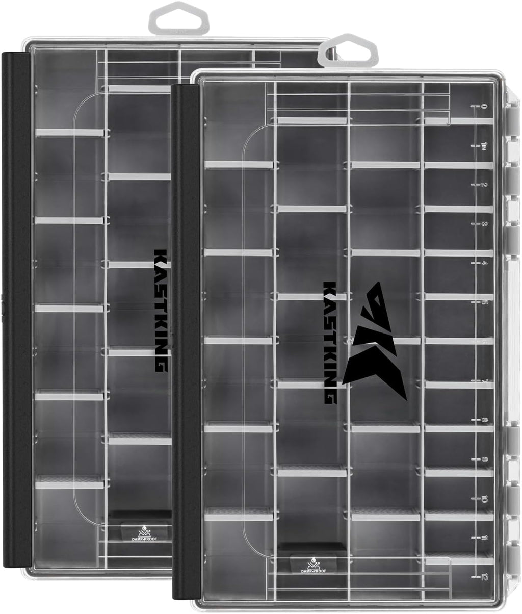 KastKing HyperSeal Waterproof Tackle Box, 3700 2 Packs, Black
