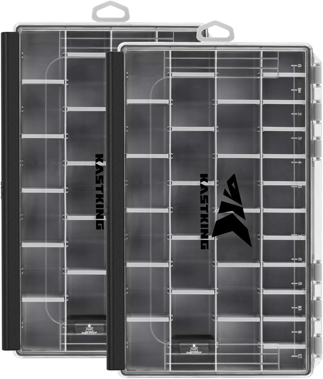 KastKing HyperSeal Waterproof Tackle Box, 3700 2 Packs, Black