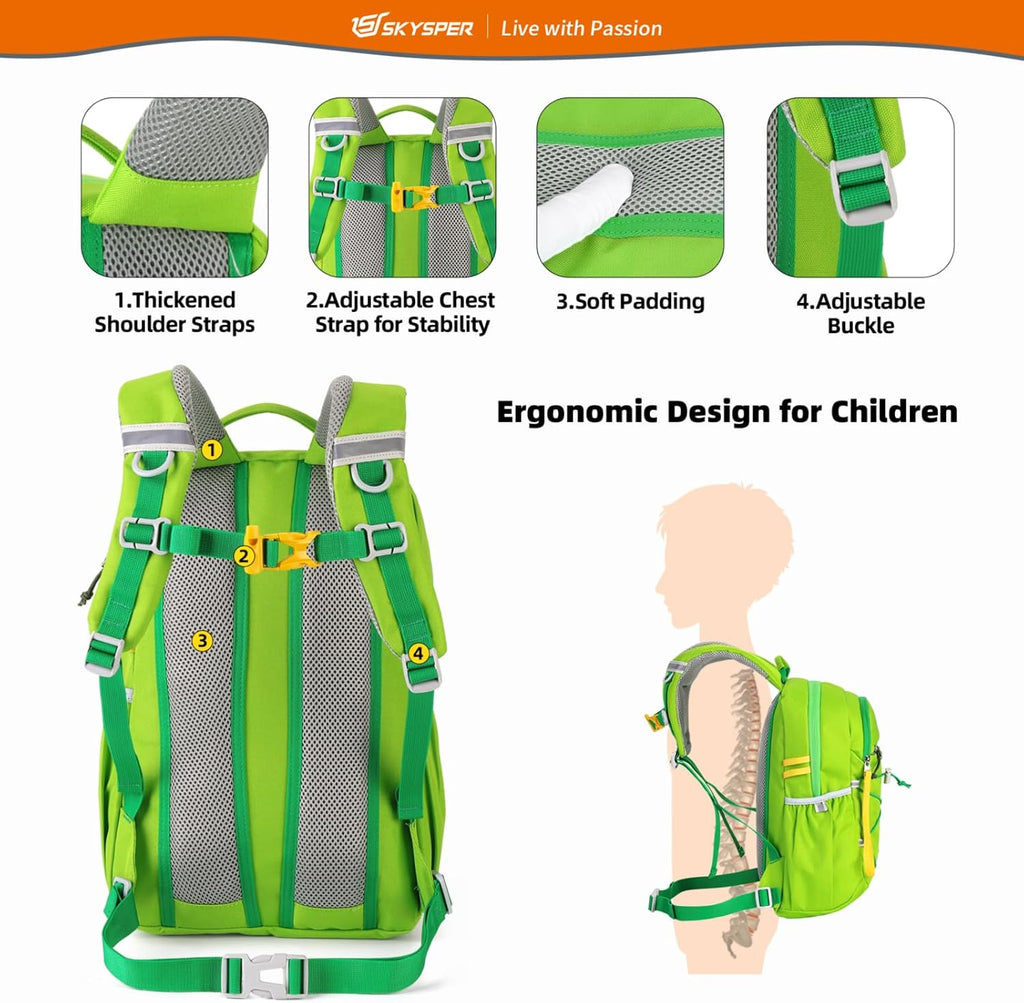 SKYSPER Kids Backpack 12L/18L Kids Travel Backpack Boy Girl for Ages 4-10