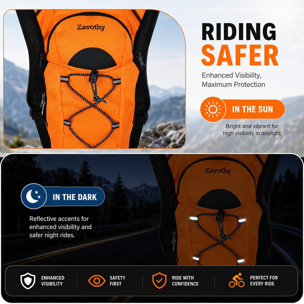 Zavothy Hydration Backpack with 2L Hydration Bladder Water Backpack for Hiking Hydration Pack for Running Cycling Hiking