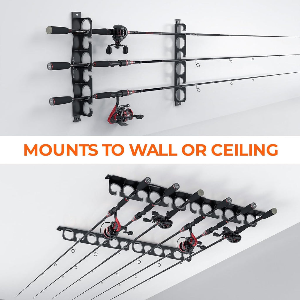 KastKing Horizontal Fishing Rod Holder, Gray, 1 Pack