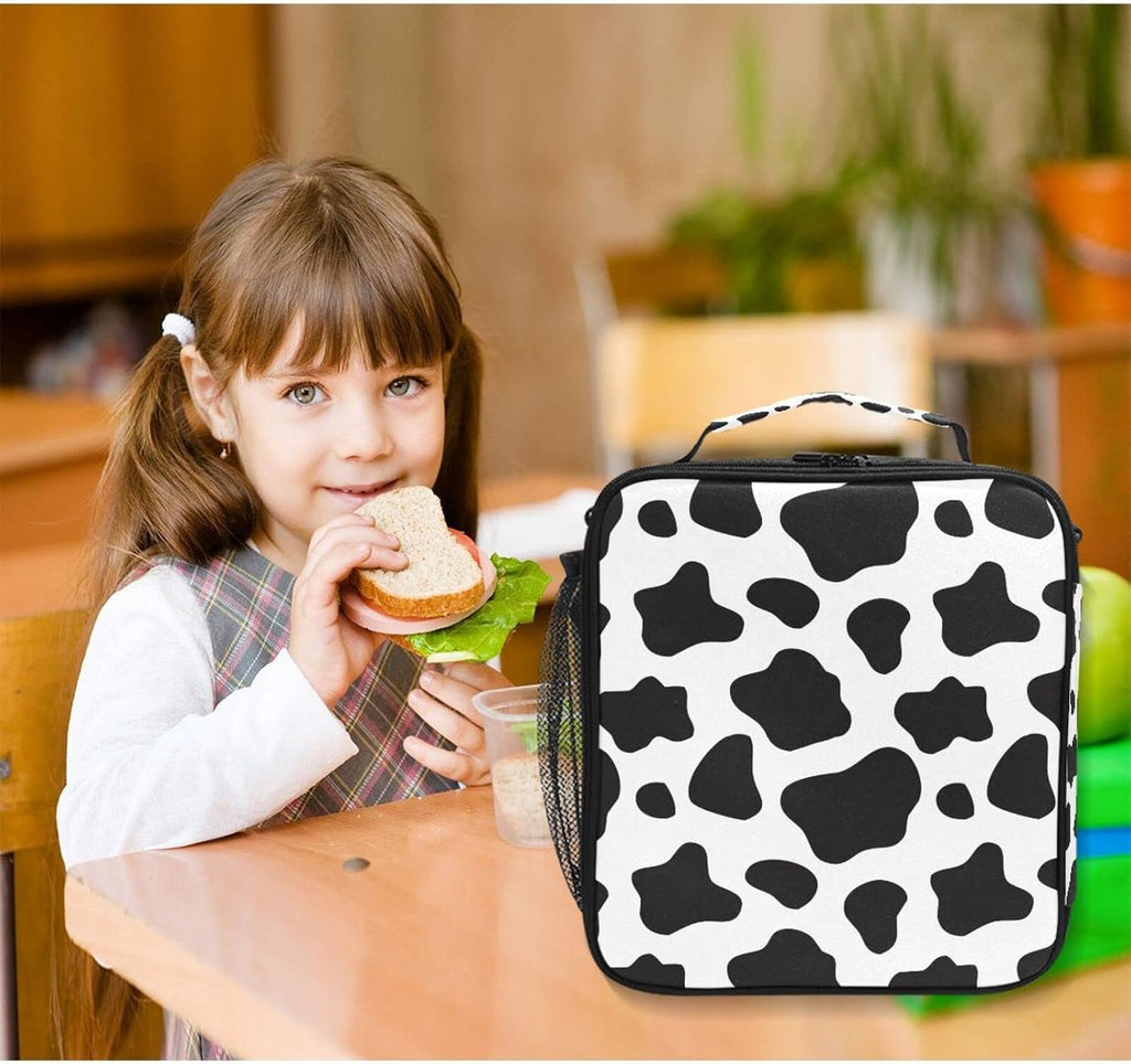 Cow Lunch Box Insulated Lunch Bag Cooler Tote Bag