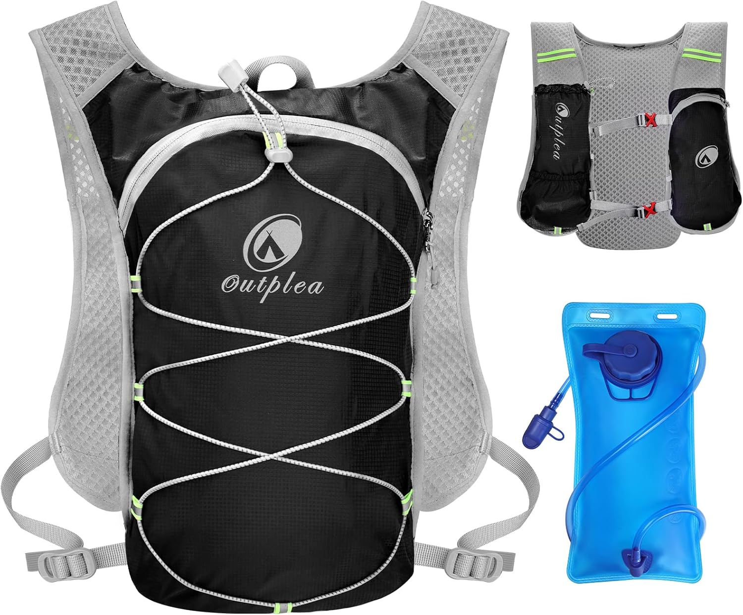 Ouplea Small Running Hydration Backpack Hydro Vest with 2L Water Bladder