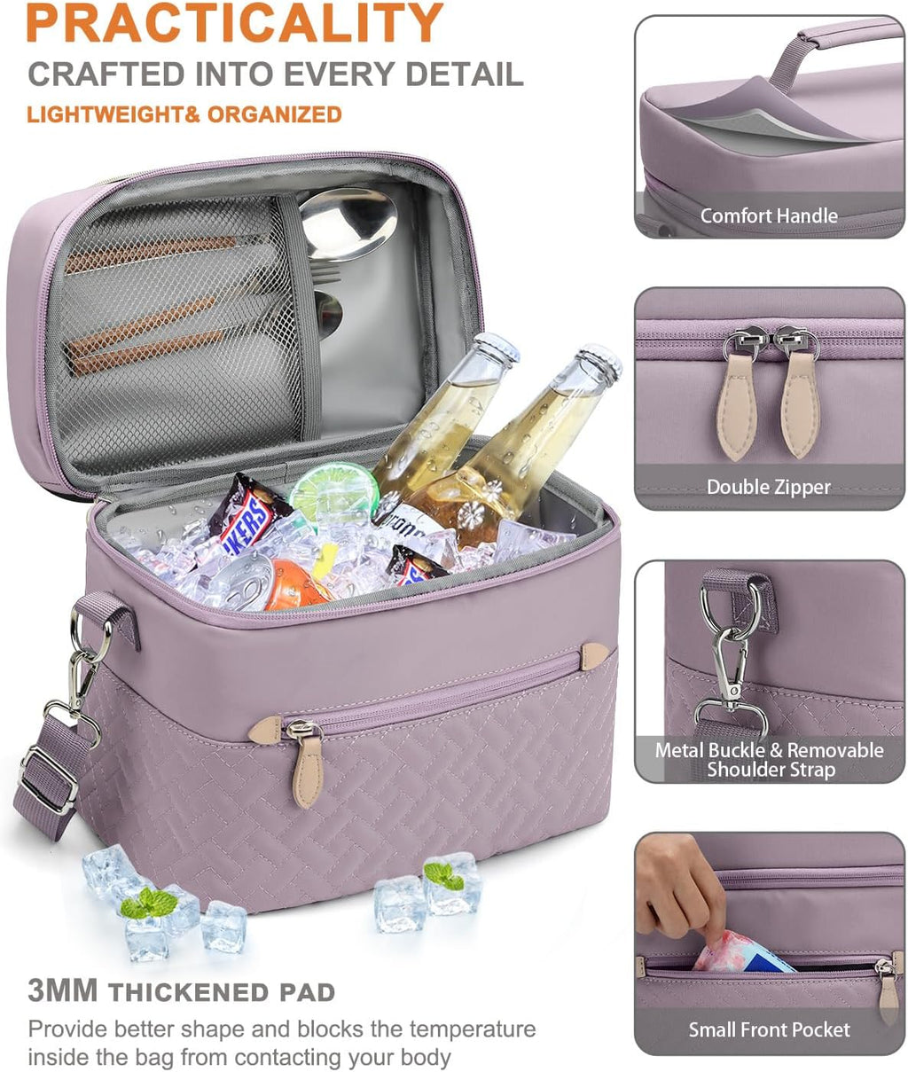 Capolo Lunch Bag for Women Men Insulated Lunch Tote Leakproof Lunchbox Bags