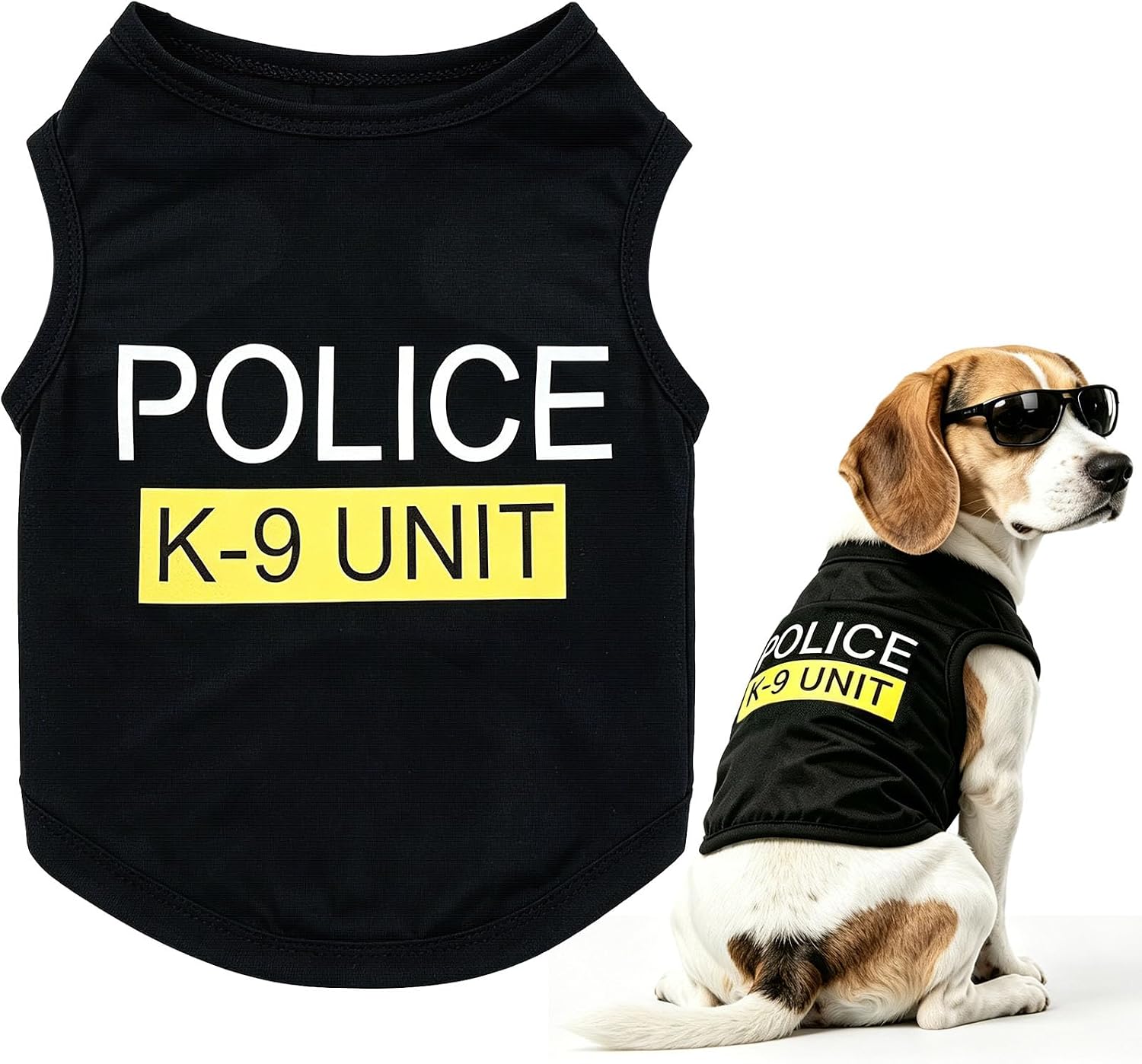 Dog Costumes, K9 Police Shirt, Pet Summer Soft Cotton Clothes for Halloween