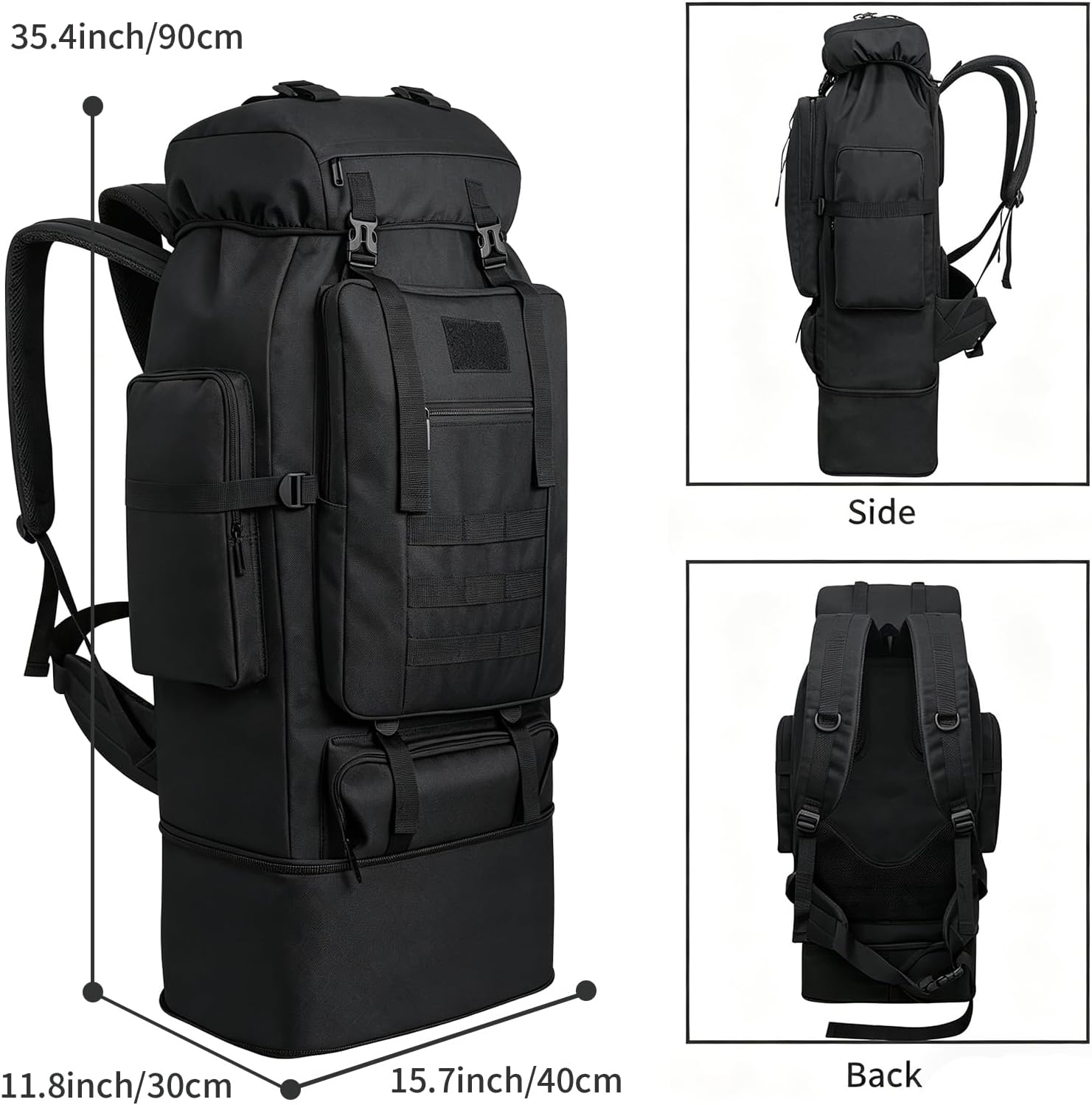 80L/100L Hiking Backpack Men Camping Rucksack Large Outdoor Travel Military Tactical Molle Trekking Knapsack Bag Women