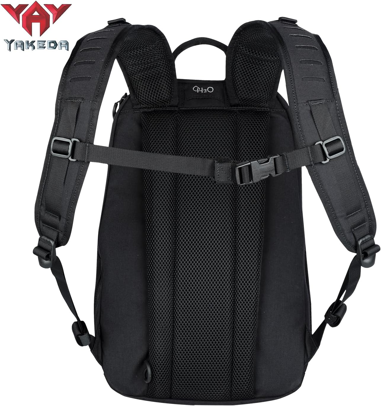 vAv YAKEDA 500D NylonTactical Military Backpack for Men,Fit 12.6-15.6 inches Laptop, Daily Bag for Hiking,hunting,running（Black）