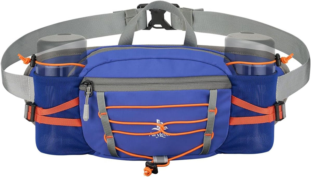 Fanny Pack with 2 Water Bottle Holder for Women Men, Waist Bag