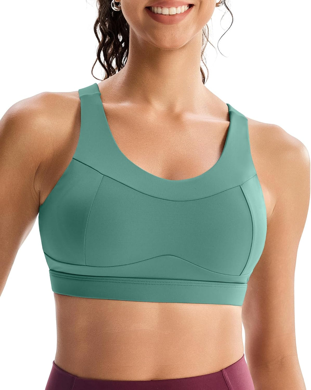 RUNNING GIRL High Impact Sports Bras for Women,Racerback Running Bra Workout Crop Tank Tops Longline Sports Bra Push up