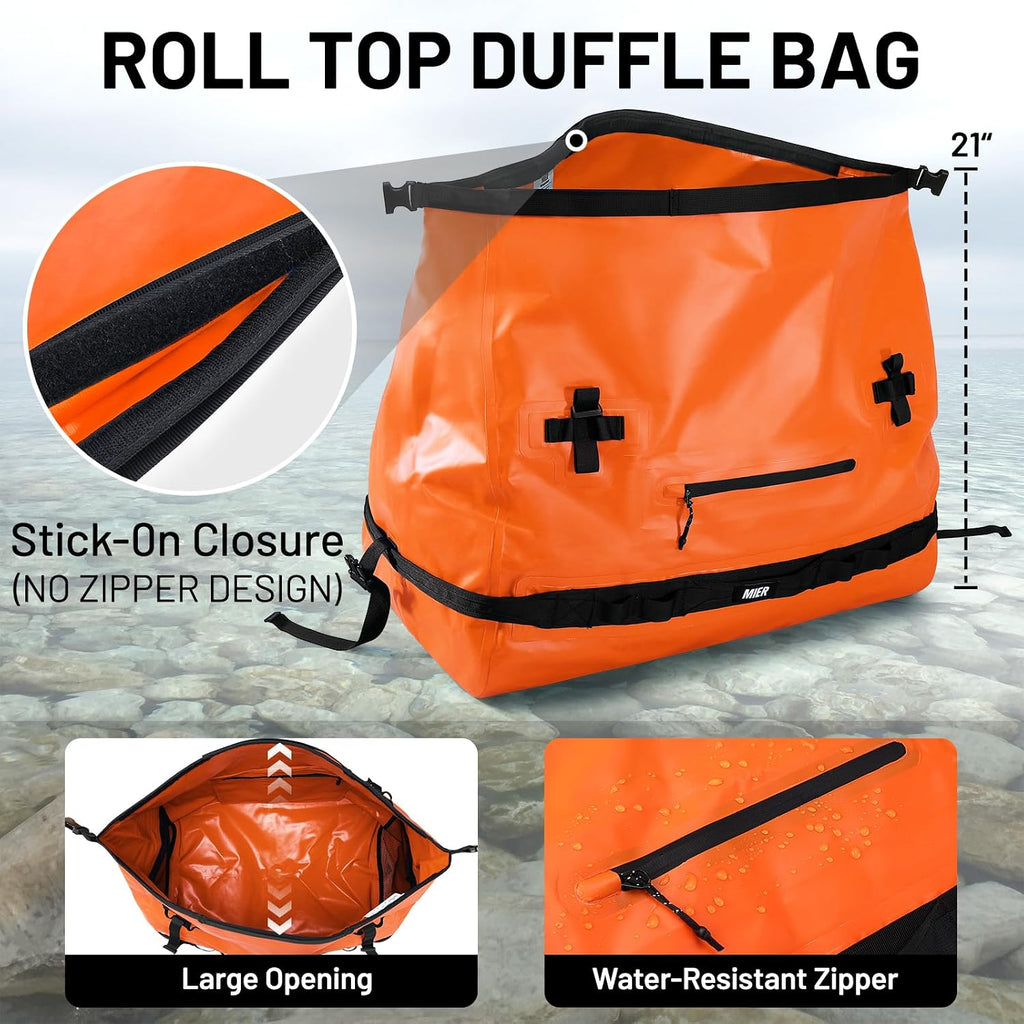 MIER Large Waterproof Duffel Bag - 60L/80L Dry Bag Backpack