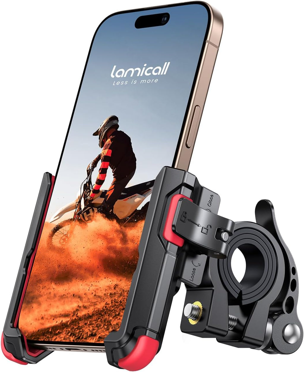 Lamicall Motorcycle Bike Phone Mount, 1s Lock Bike Phone Holder
