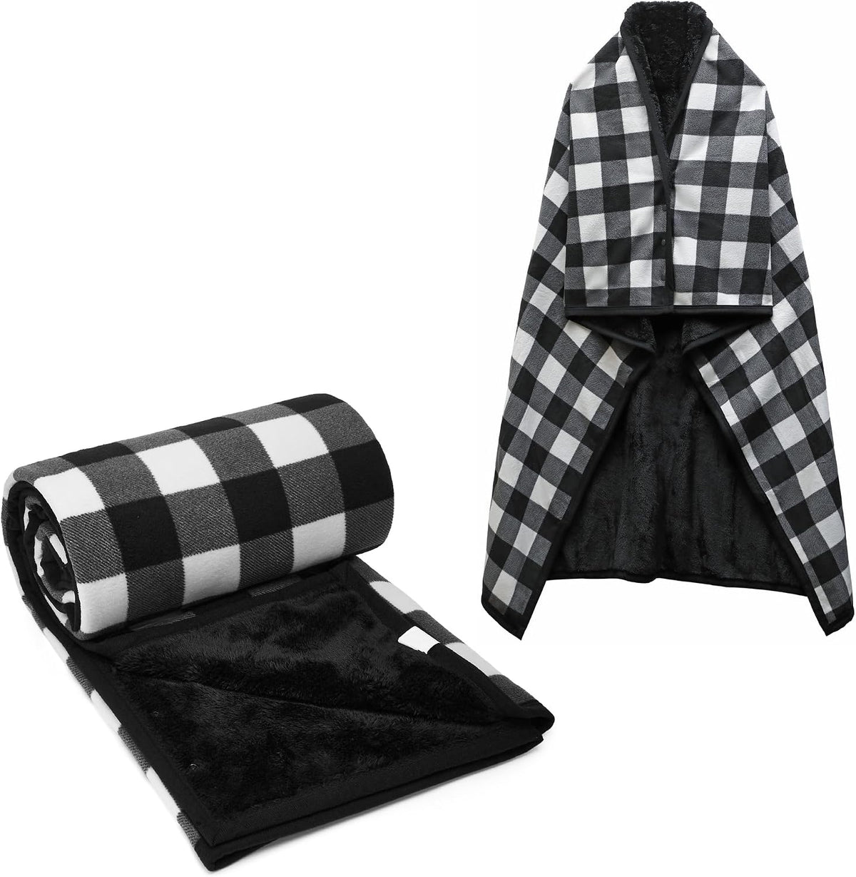 forestfish Fleece Wearable Blanket Oversized, Comfy Lightweight Lap Blanket Poncho Throw With Buttons, 63“x 55” (Mocha, Medium(55”x39”))