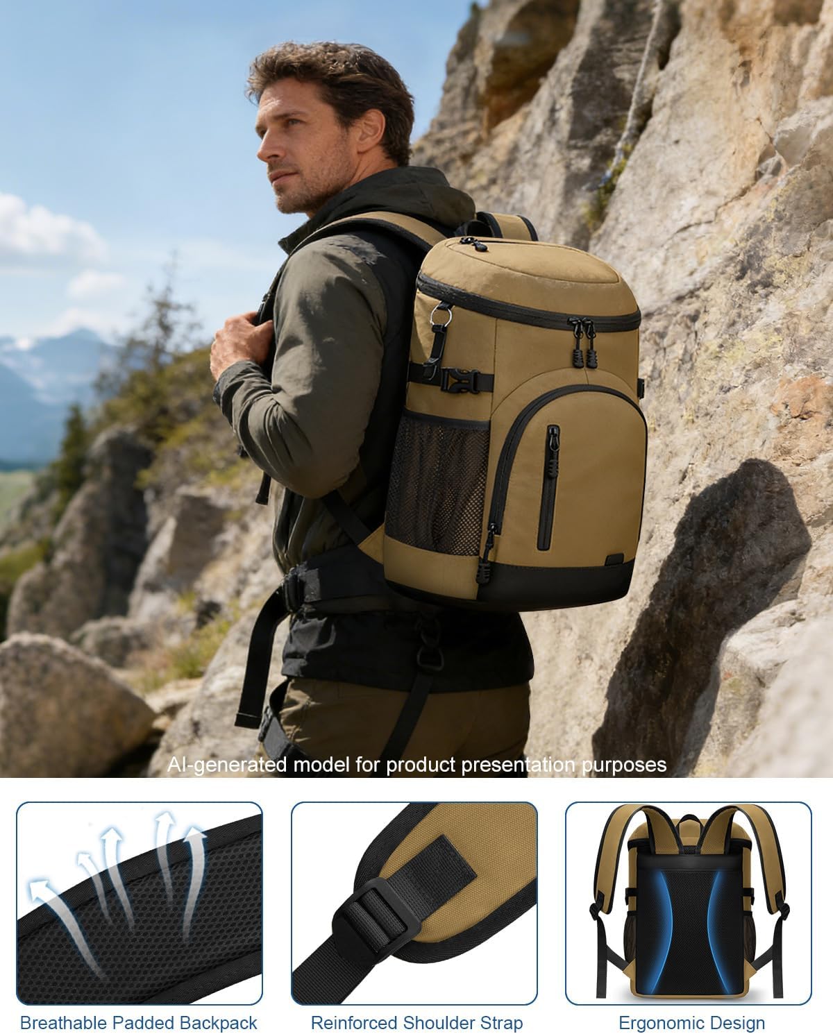 Cooler Backpack Insulated Leakproof Soft Cooler Bag Ice Chest for Women
