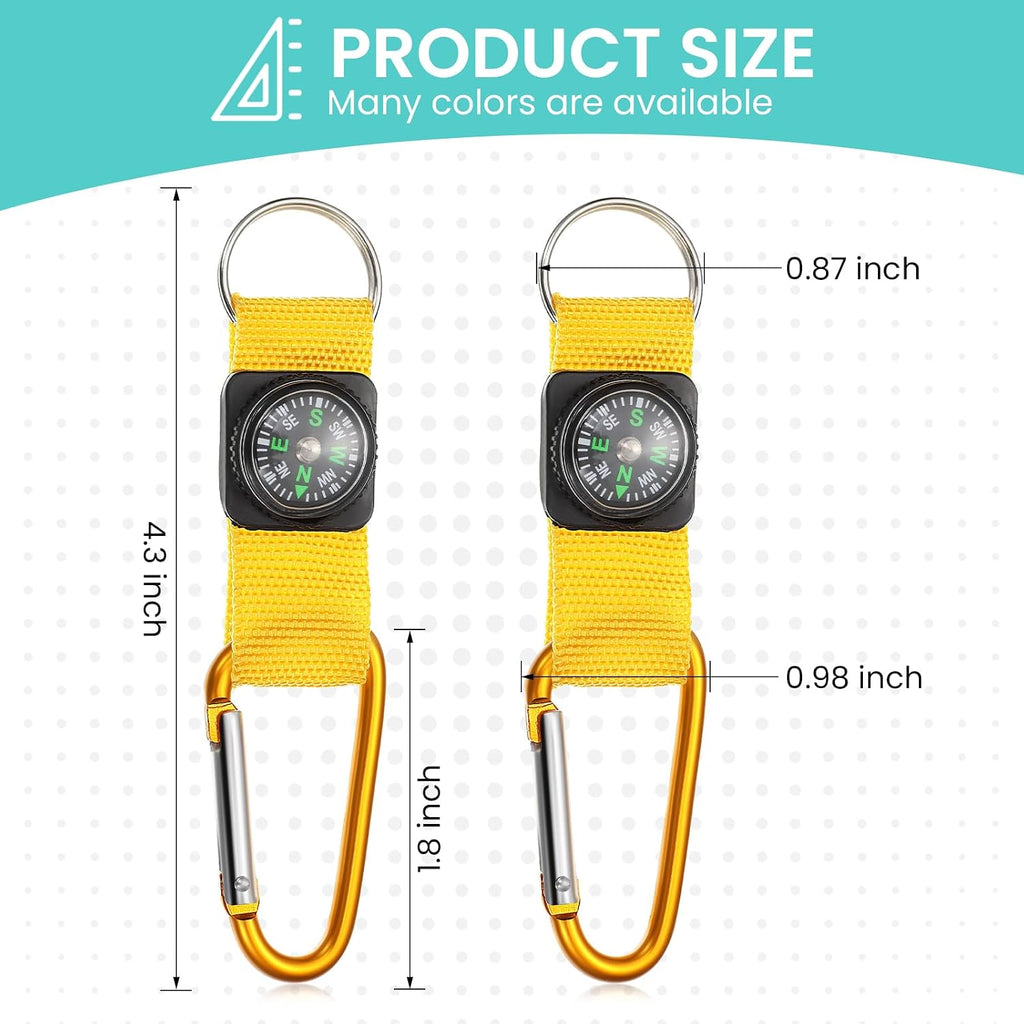 TOODOO 36 Pieces Compass Keychain Bulk, Mini Pocket Compasses Keychain