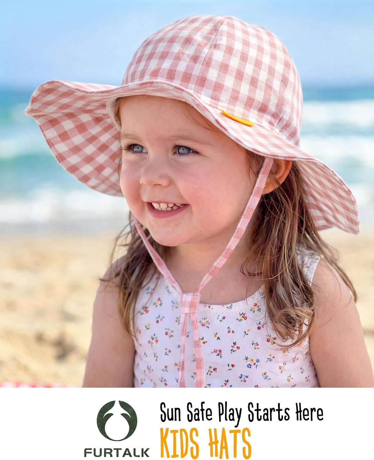 FURTALK Baby Sun Hat Toddler Beach Hats with UPF 50+ Sun Protection Wide Brim Girls Bucket Hat