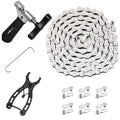 Bike Chain Kit, 6/7/8 Speed Multi-Function Bike Mechanic Repair Kit, Chain Breaker and Bike Link Plier with Hook and 3 Pairs Bicycle Buckle, Reusable