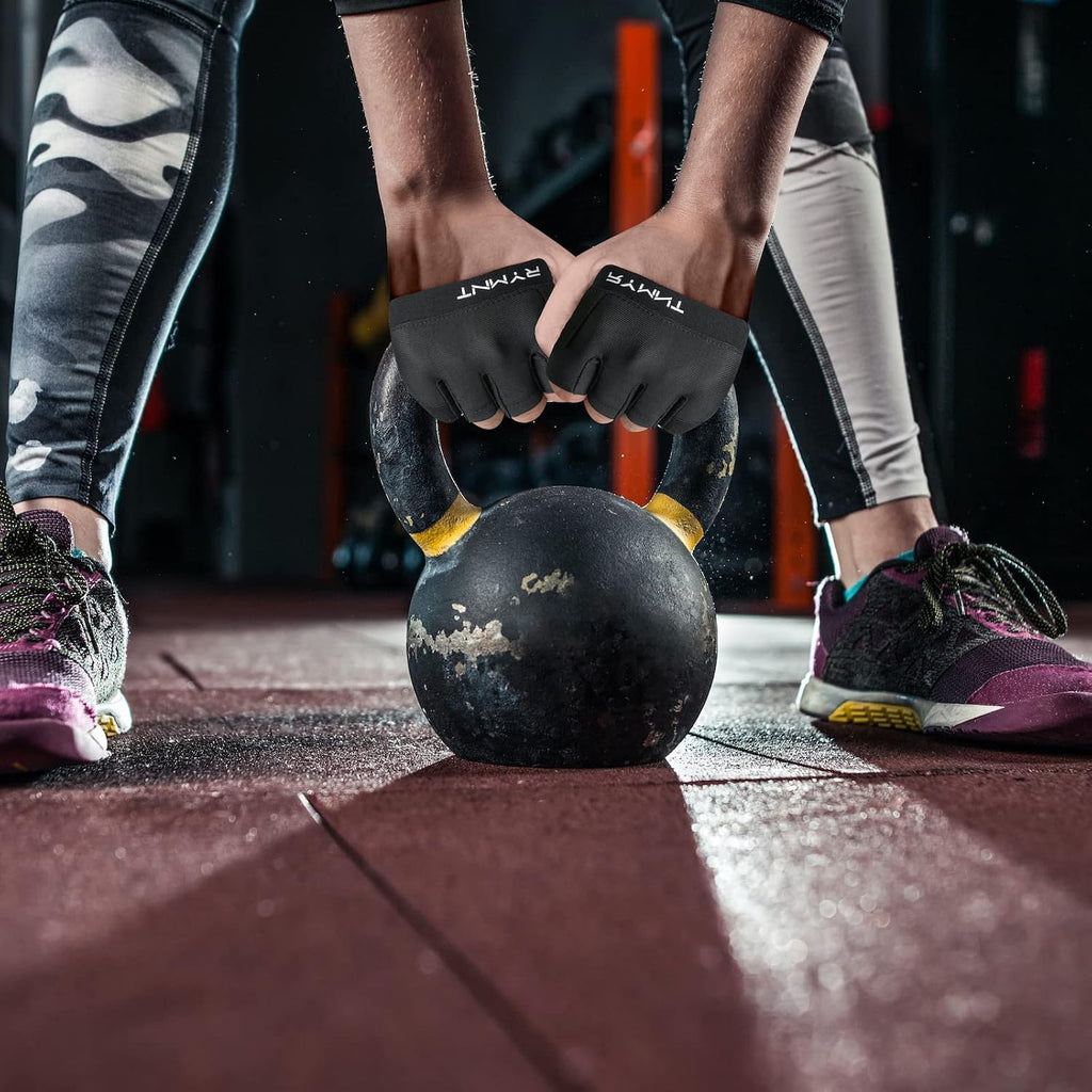 Minimal Workout Gloves for Women Men, Micro Fingerless Gym Gloves Grip Pads