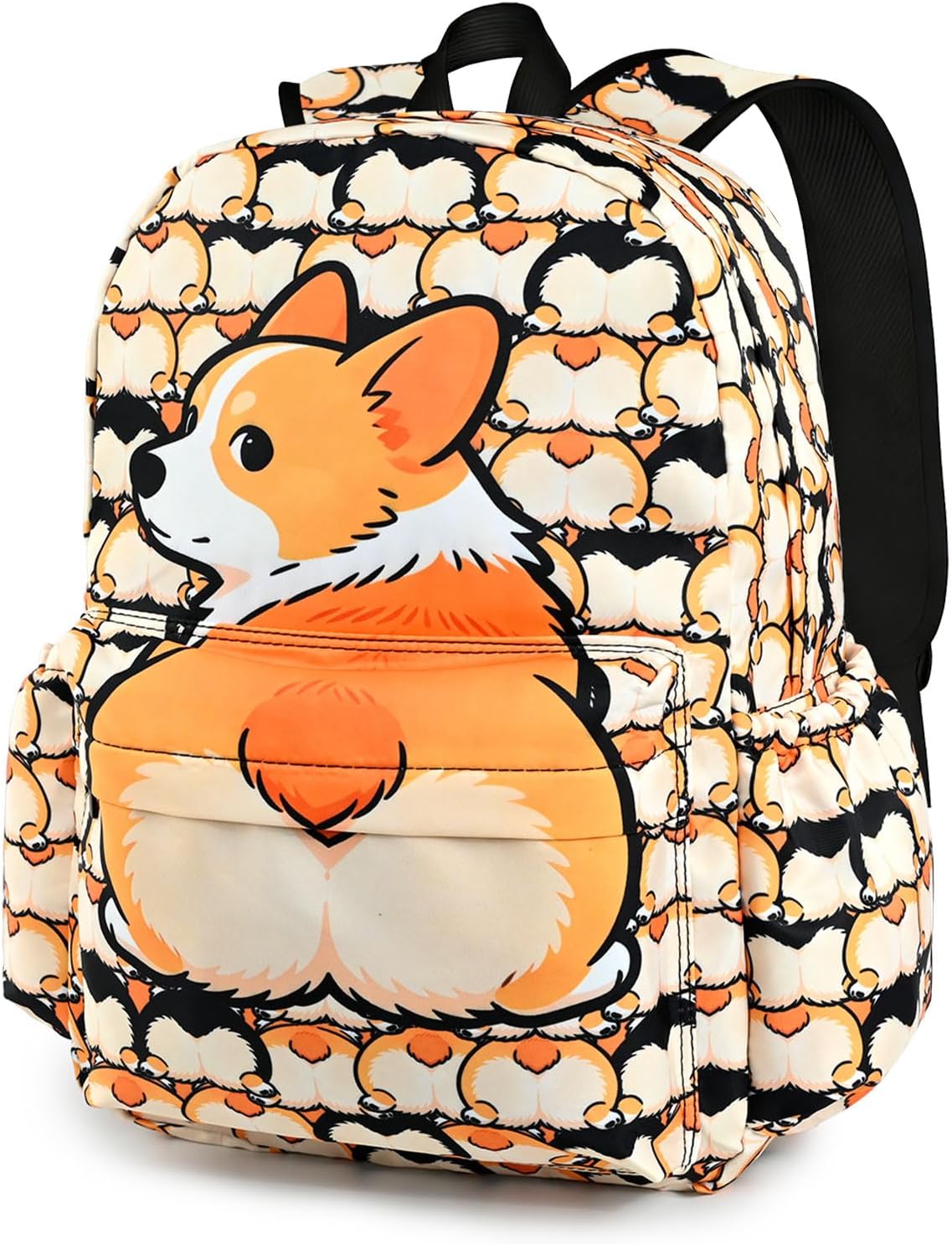 Camo Deer School Backpack for Girls Boys Teens Bookbag 17 Inch Laptop Backpack for Sports Travel Camping