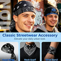 5Pack Bandana Caps for Men, Skull Cap,Elastic Sports Cap with Elastic Fit & Adjustable Straps for Biking Hiking Gym Work Construction and Outdoor Environments Supporting Different Active Lifestyles