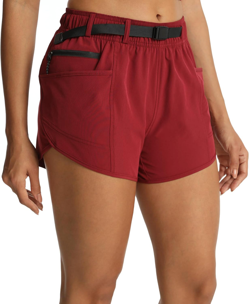 Women's Athletic Hiking Shorts with Liner Quick-Dry Workout Running Shorts