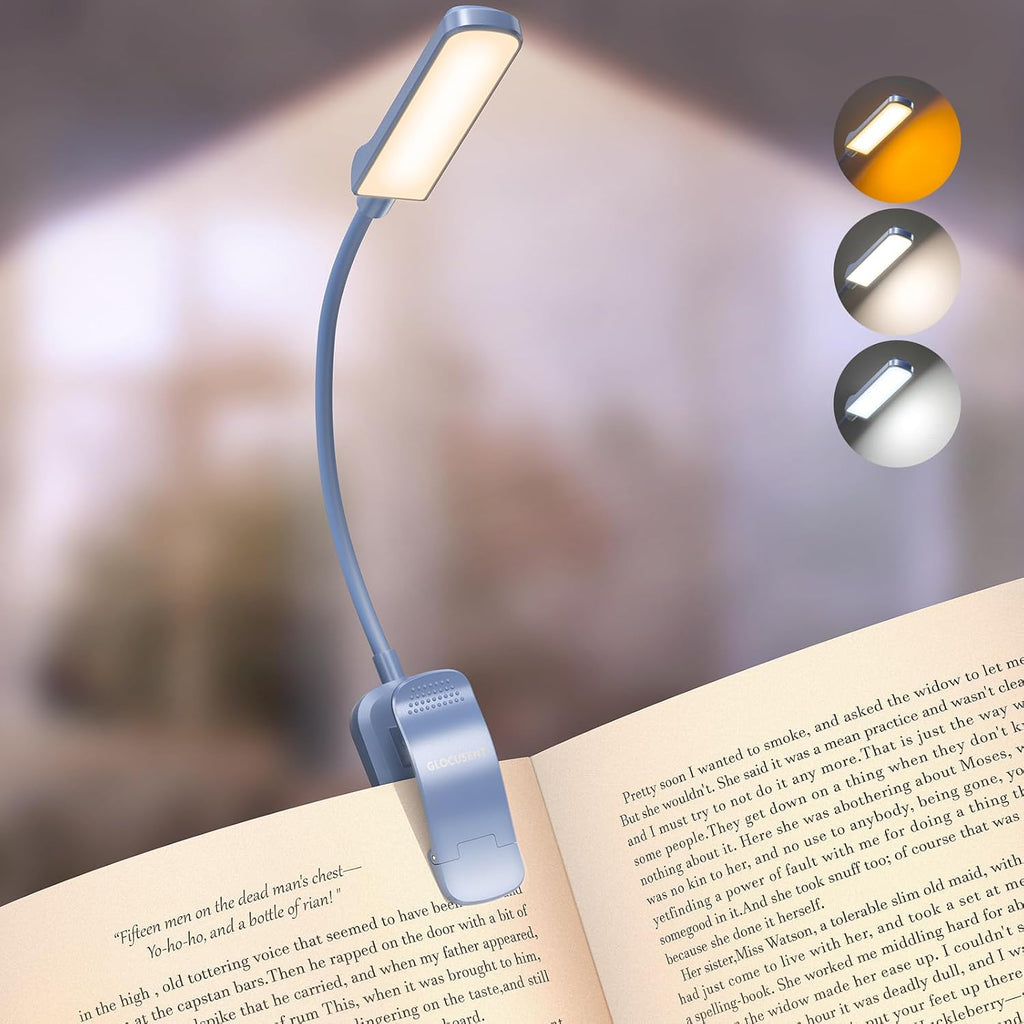 Glocusent 13 LED Book Lights for Reading at Night, Gifts for Book Lovers