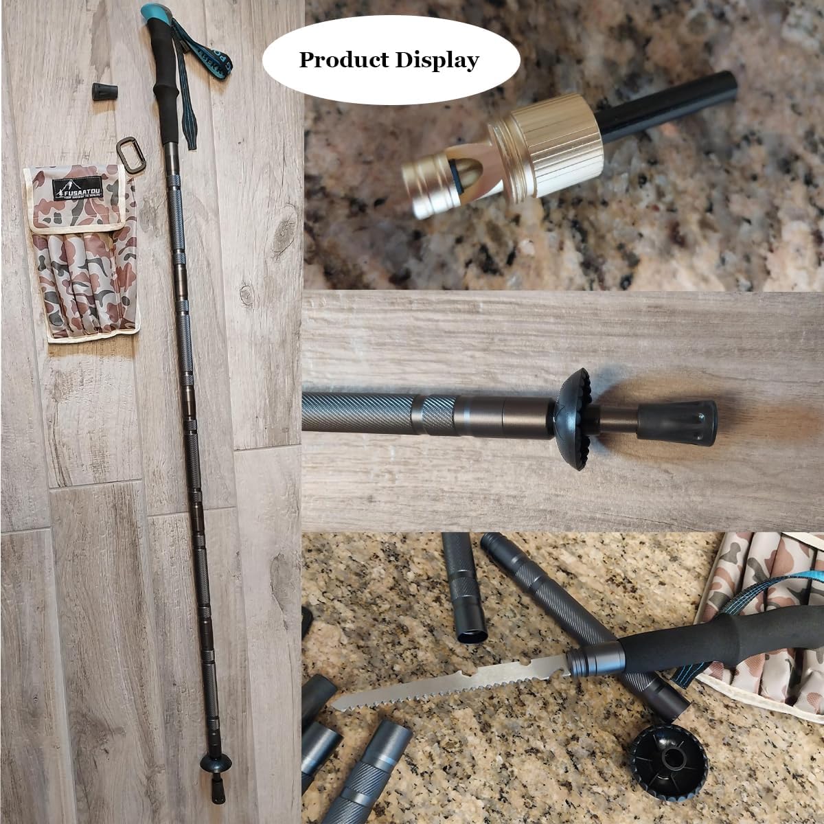 Modular Trekking Pole for Hiking & Knee Support