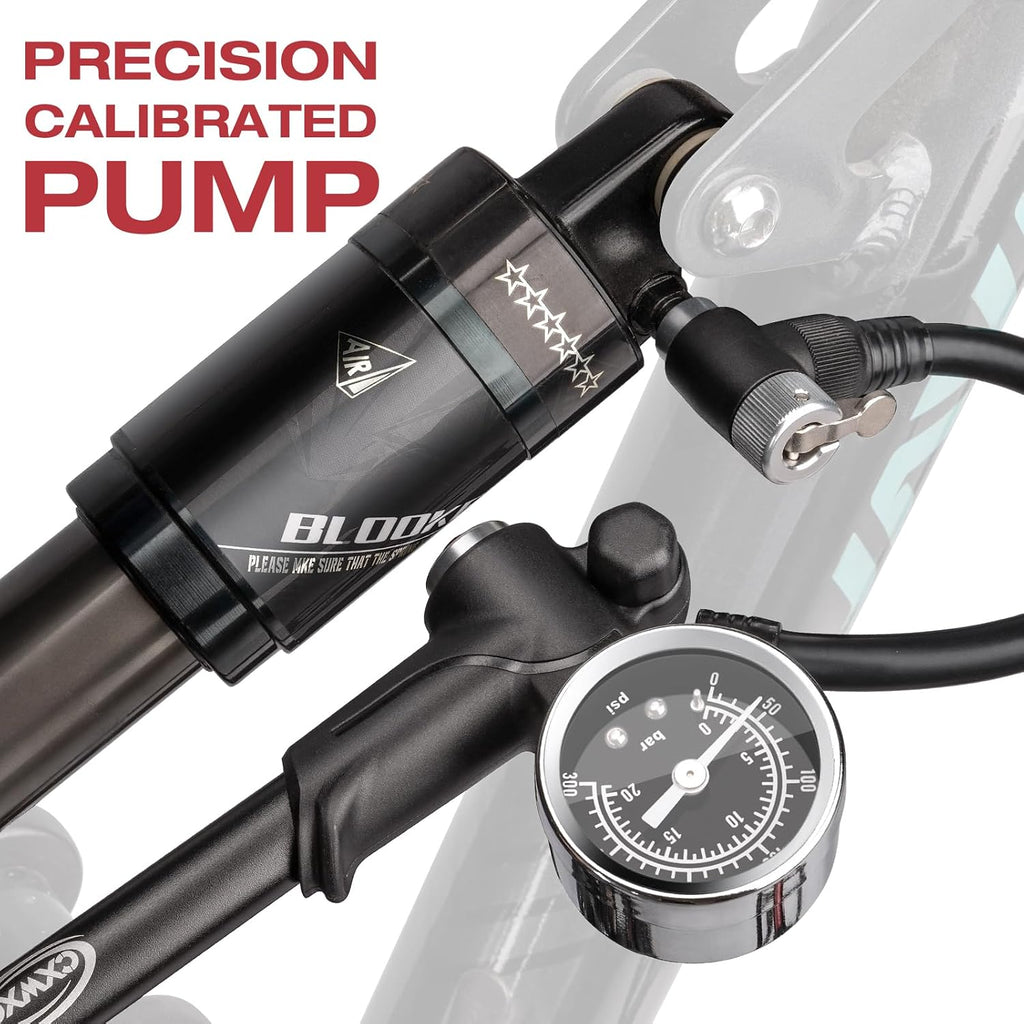 CXWXC Shock Pump for Mountain Bike- High Pressure Suspension Pump 300PSI