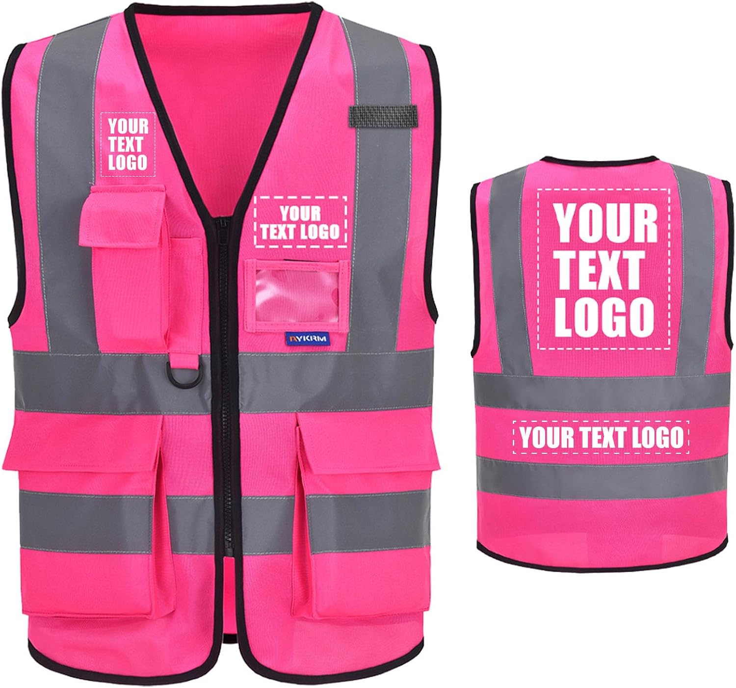 A-SAFETY High Visibility Reflective Safety Vest Customize Logo (XS-8XL)