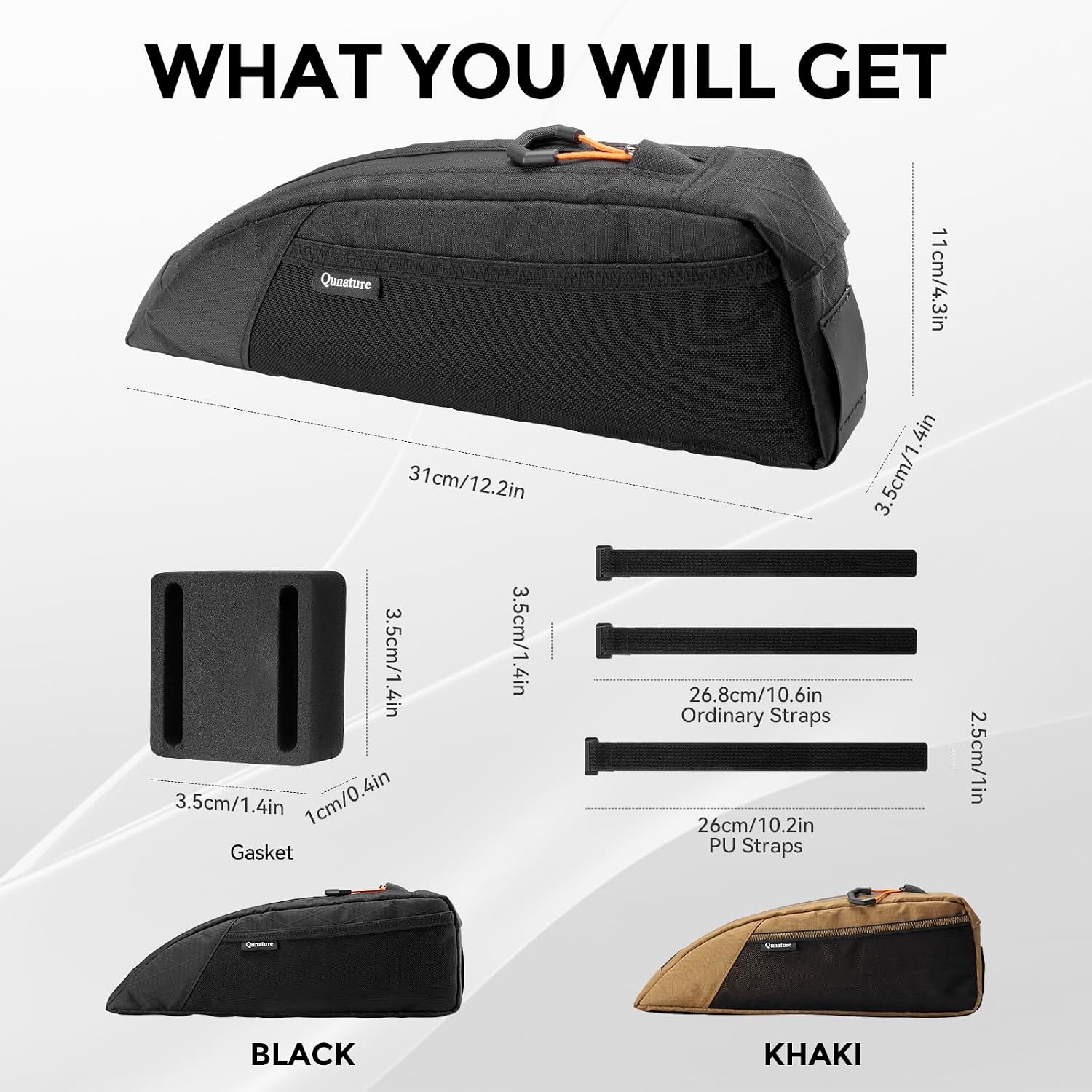 ROCKBROS Top Tube Bike Bag for Cycling, Bicycle Frame Bag for Bikepacking