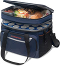 EVERFUN Small Cooler Bag 24 Can Double Deck Waterproof Insulated Lunch Box