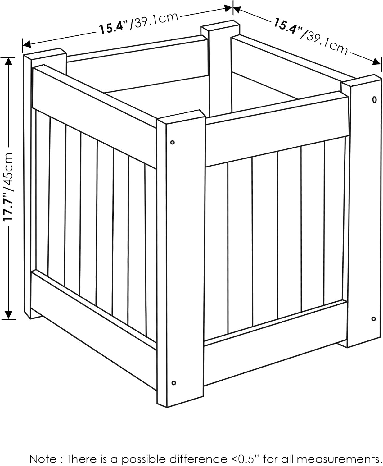 Furinno 2-FG16450 Tioman Hardwood Flower Box, Two-Pack, Natural