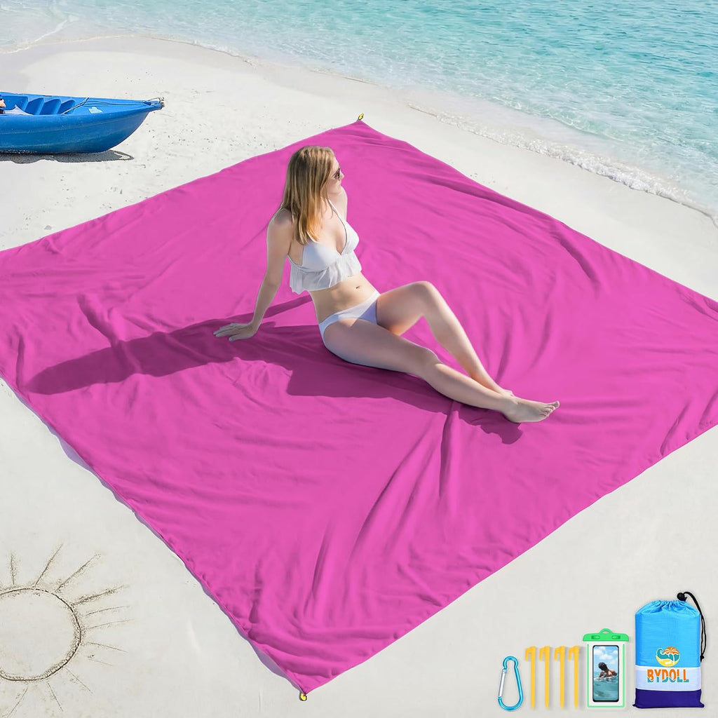 Beach Blanket Waterproof Sandproof Large 78''X81''/10'X9' Beach Towel Mat
