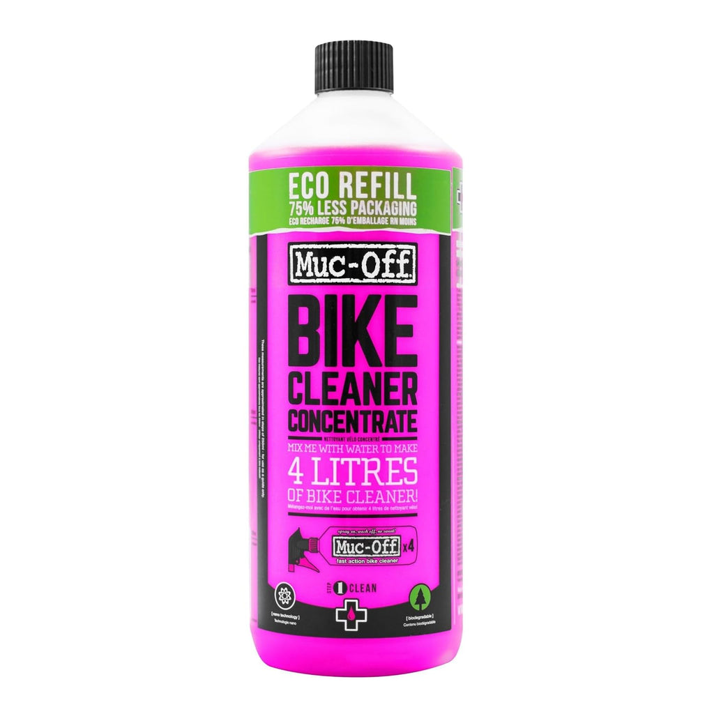Muc-Off Bike Cleaner Concentrate, 1 Liter - Fast-Action, Biodegradable Nano Gel Refill - Mixes with Water to Make Up to 4 liters of Bike Wash