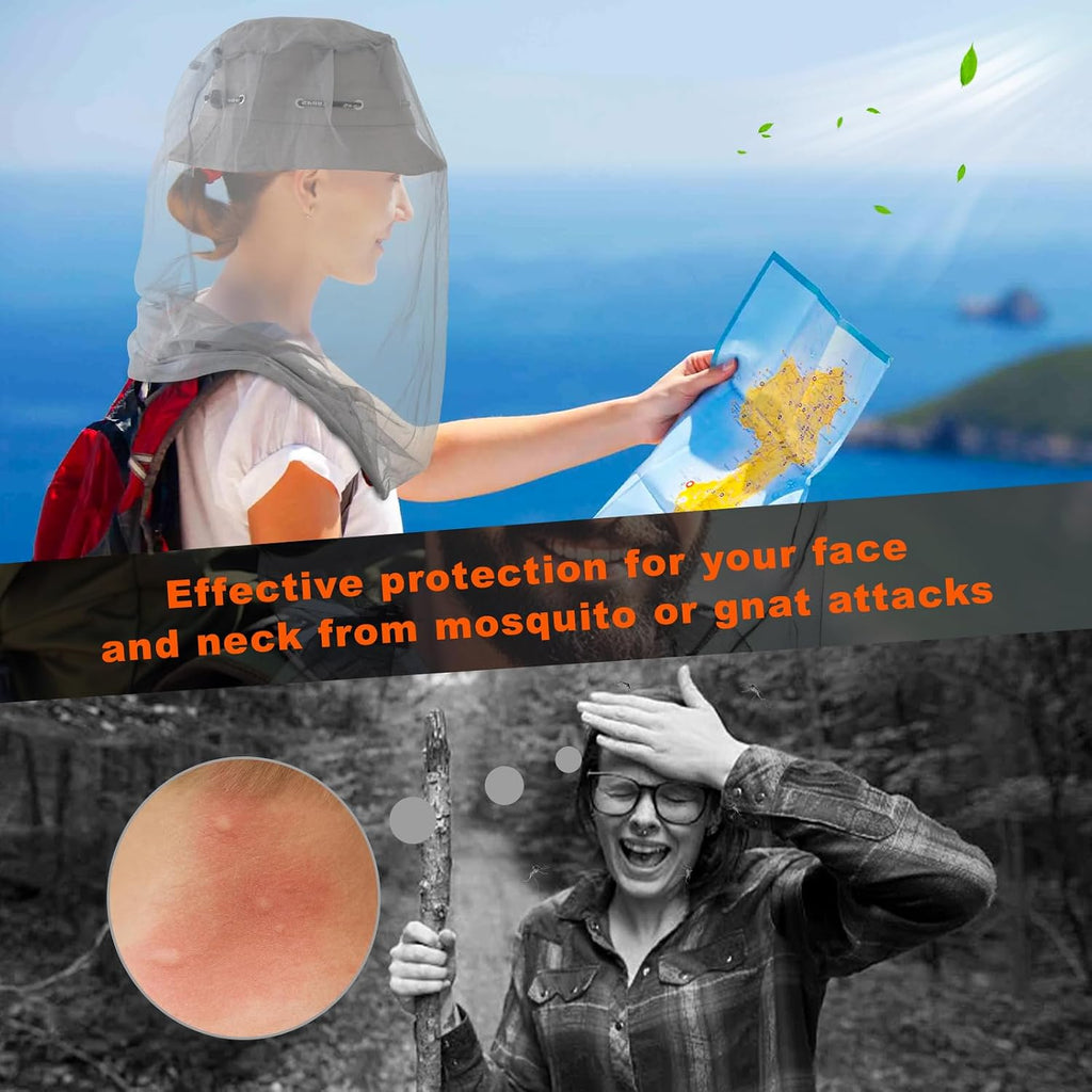 South to East Mosquito Head Net for Insects 2 Pack, Fly & Bug Protection