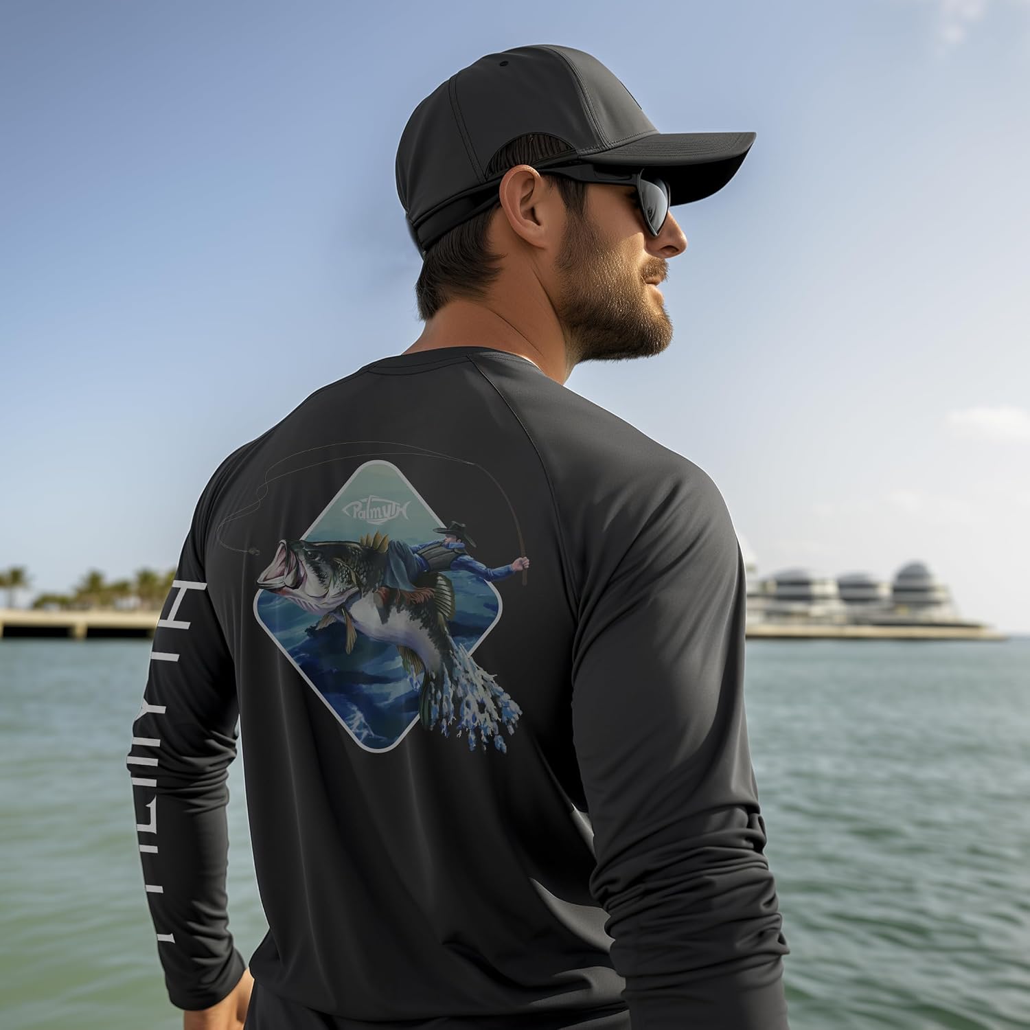 Palmyth Fishing Shirts for Men Long Sleeve UPF 50+ T Shirt Sun Protection