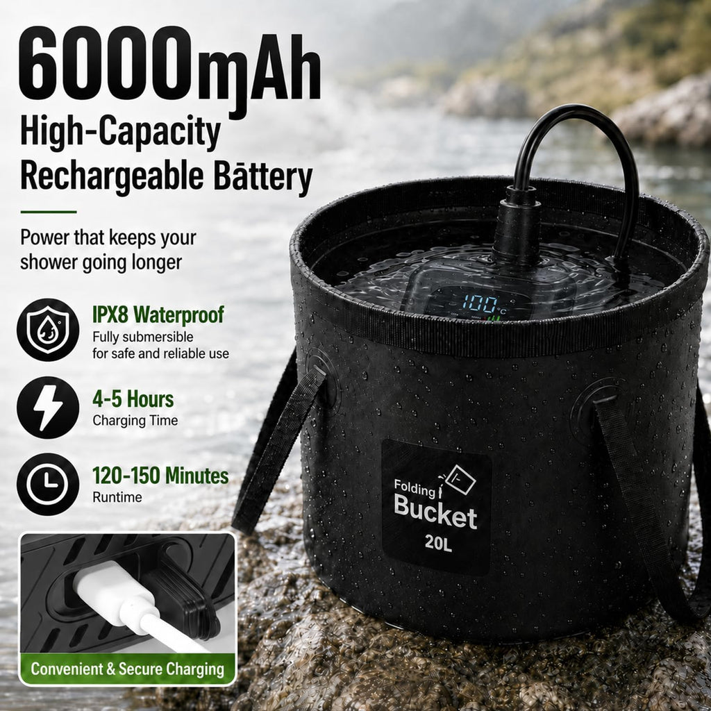 Portable Shower for Camping, Rechargeable Camping Shower, Long Running Time