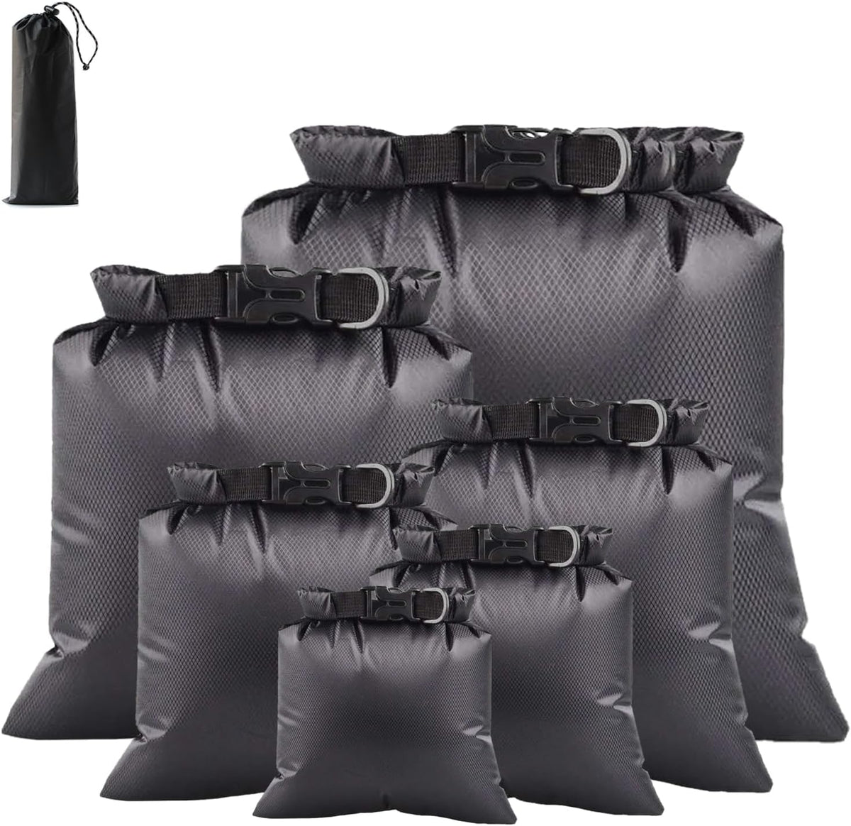 6PCS Dry Bags Waterproof, Lightweight Dry Bags for Kayaking Waterproof，Outdoor Waterproof Bag for Kayaking Hiking Boating Camping