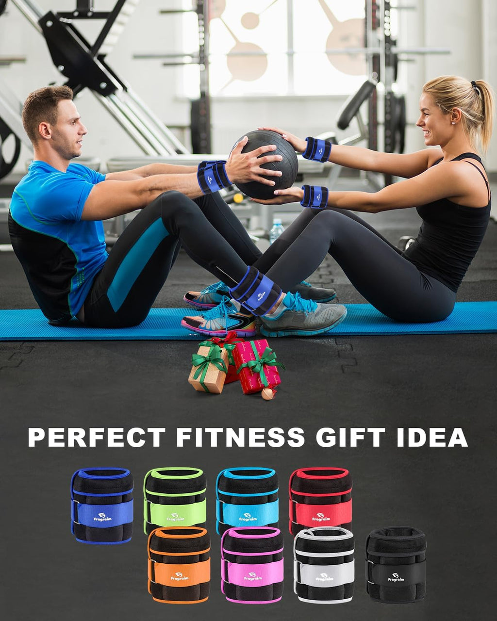 Fragraim Adjustable Ankle Weights 1-3/4/5/6/8/10/12/15/20 LBS Pair with Removable Weight for Jogging, Gymnastics, Aerobics, Physical Therapy
