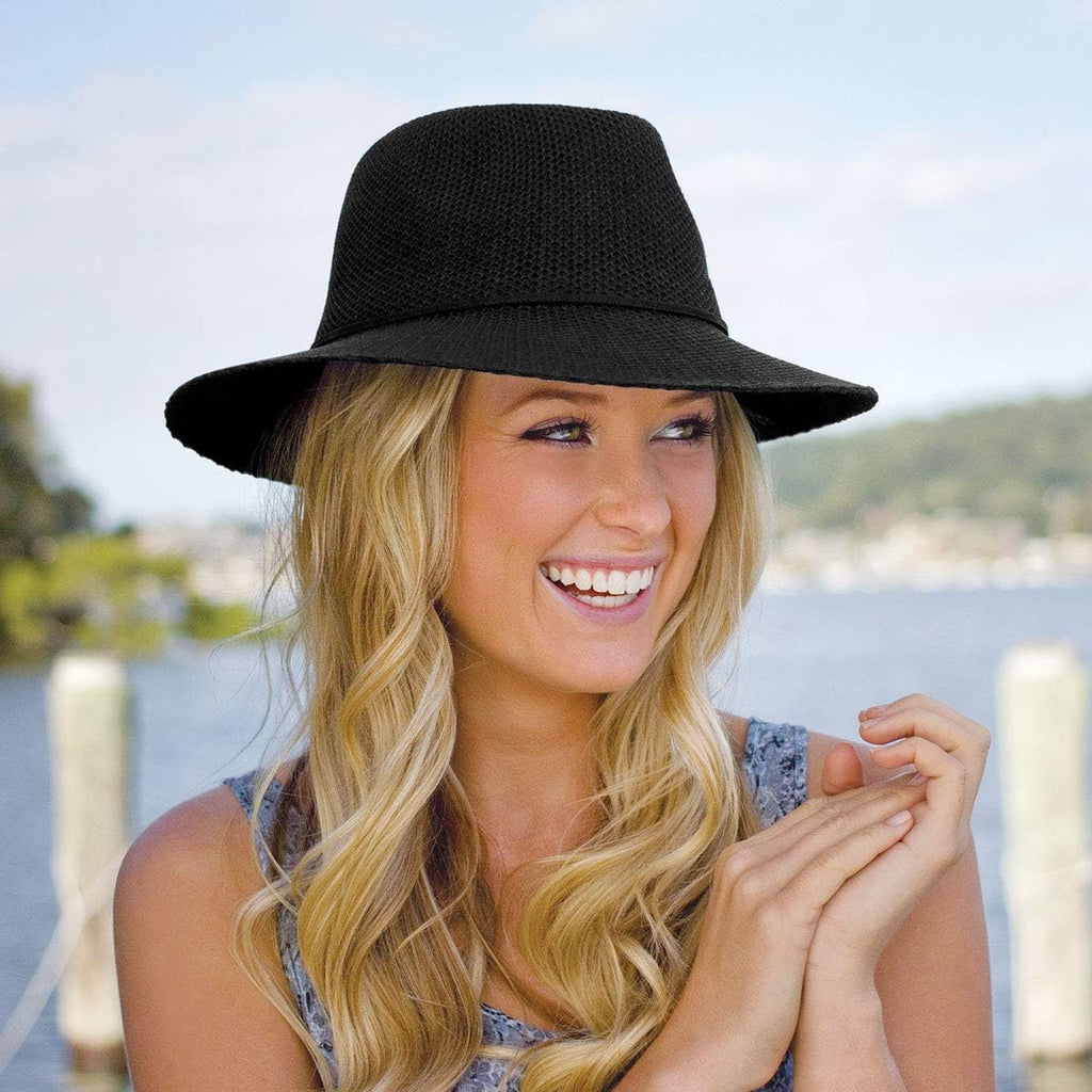 Wallaroo Hat Company Women's Victoria Fedora – UPF 50+ UV Protection, Wide Brim, Packable & Adjustable Sun Hat