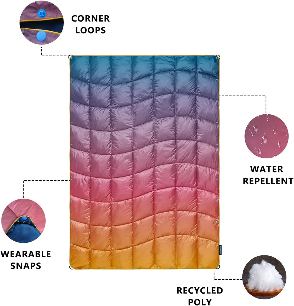 Camping Blanket Puffy Camp Blanket Large Outdoor Blanket