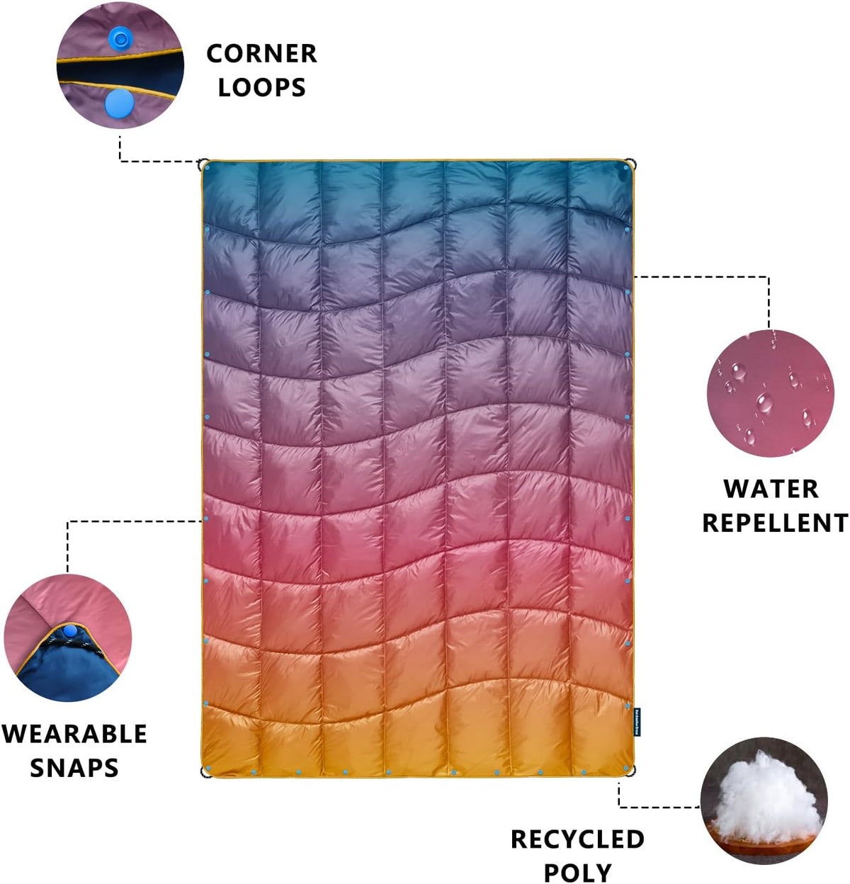 Camping Blanket Puffy Camp Blanket Large Outdoor Blanket