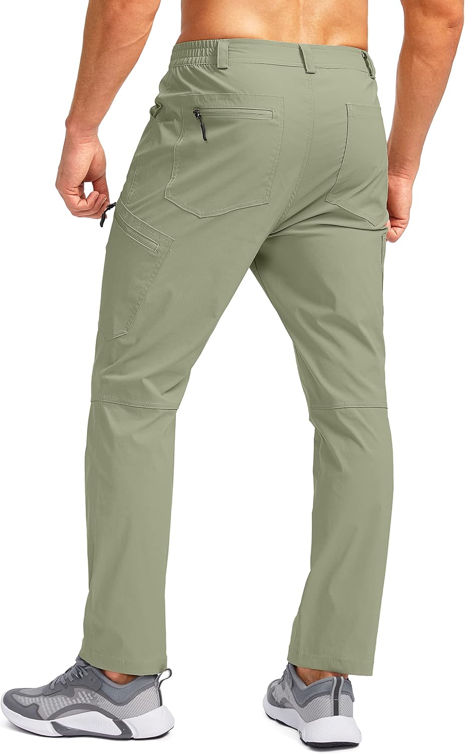 Pudolla Men's Lightweight Hiking Pants with 7 Pockets Quick Dry Water Resistant Fishing Travel Pants