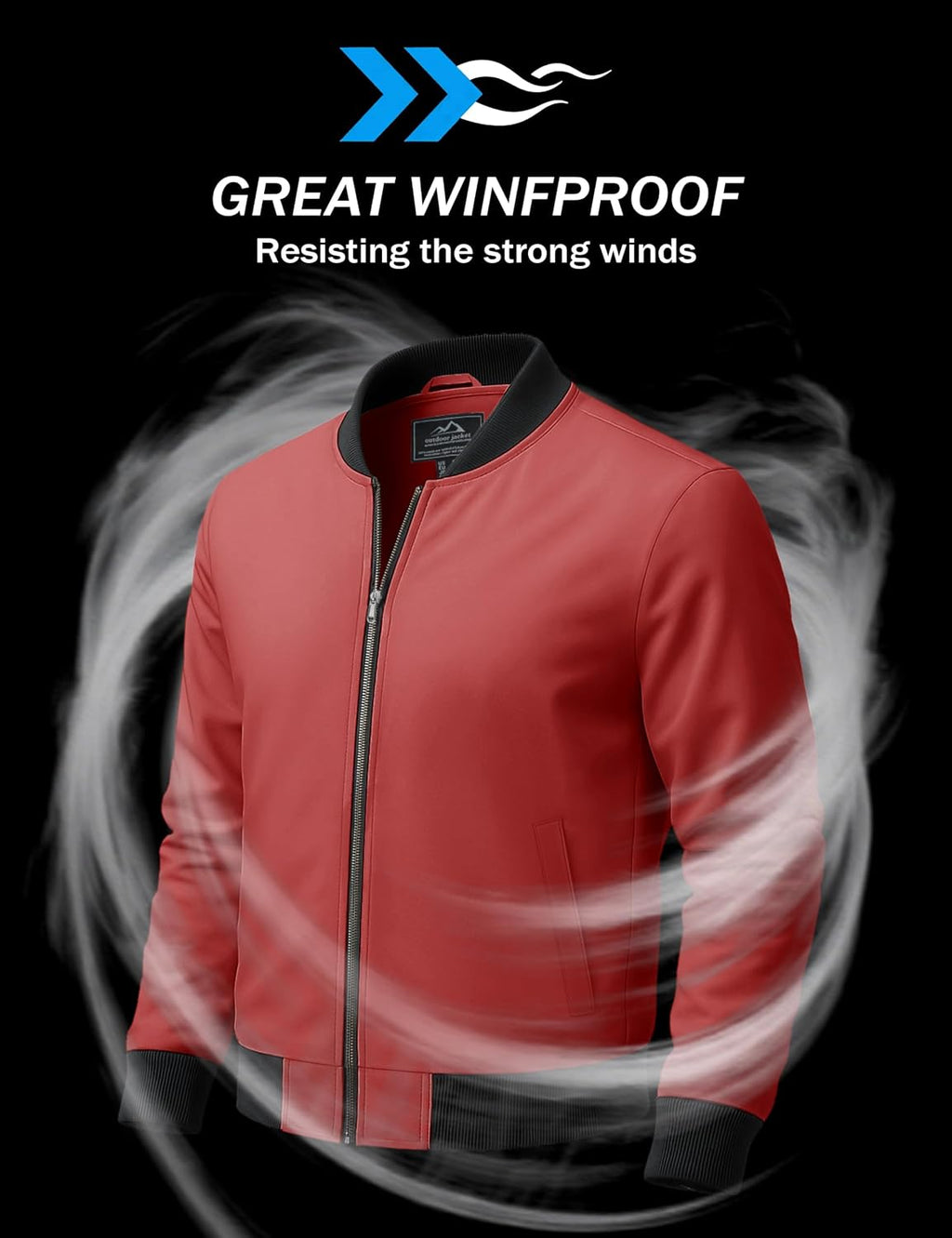 MAGCOMSEN Men's Bomber Jacket Lightweight Full Zip Windbreaker Jackets