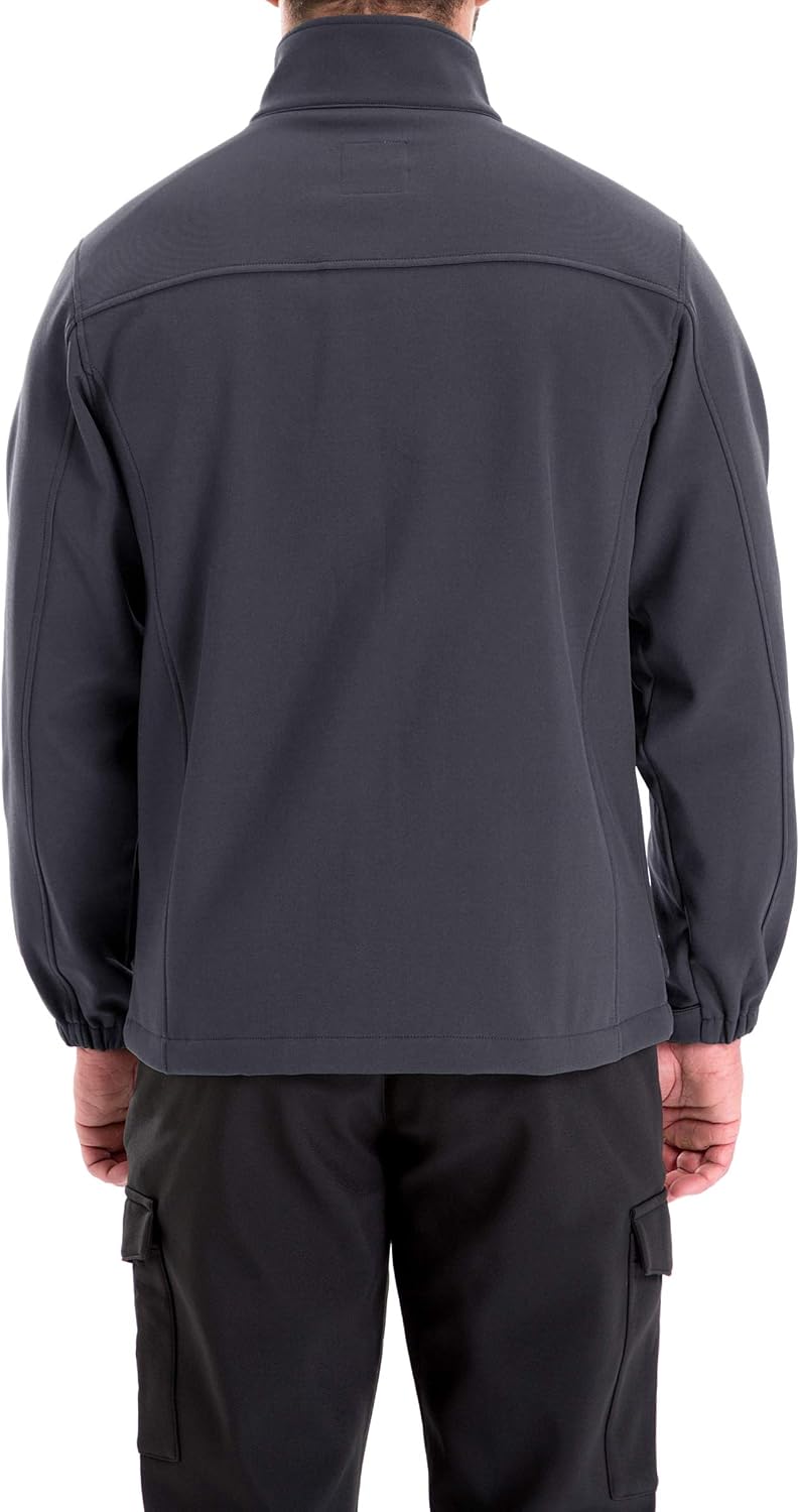 TRAILSIDE SUPPLY CO. Men's Softshell Jacket Fleece Lined Windbreaker,Lightweight Water Resistant Winter Coat