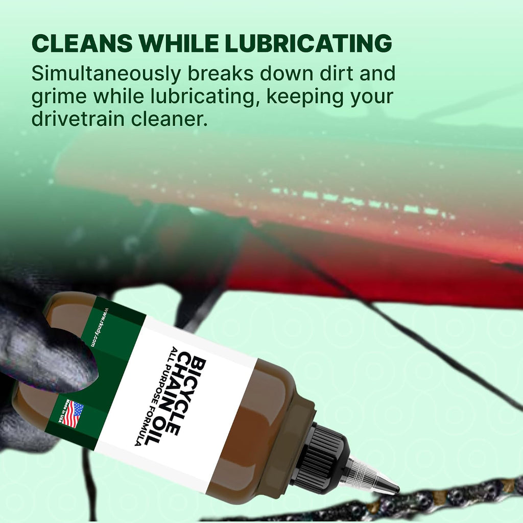 All-Purpose Bicycle Chain Oil, Fully Synthetic, Special Blend Formula for All-Weather Lubrication, Water Resistance, & Top Performance, Ideal for Road, Mountain, & Hybrid Bikes in All Condition