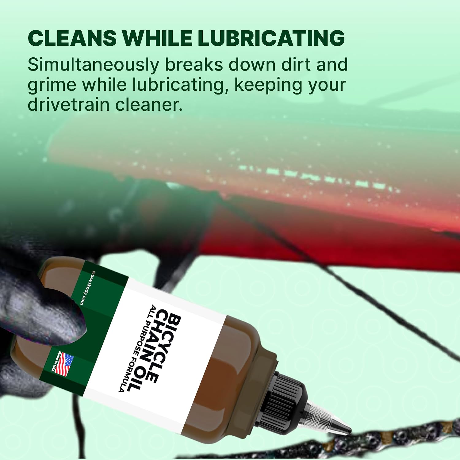 All-Purpose Bicycle Chain Oil, Fully Synthetic, Special Blend Formula for All-Weather Lubrication, Water Resistance, & Top Performance, Ideal for Road, Mountain, & Hybrid Bikes in All Condition