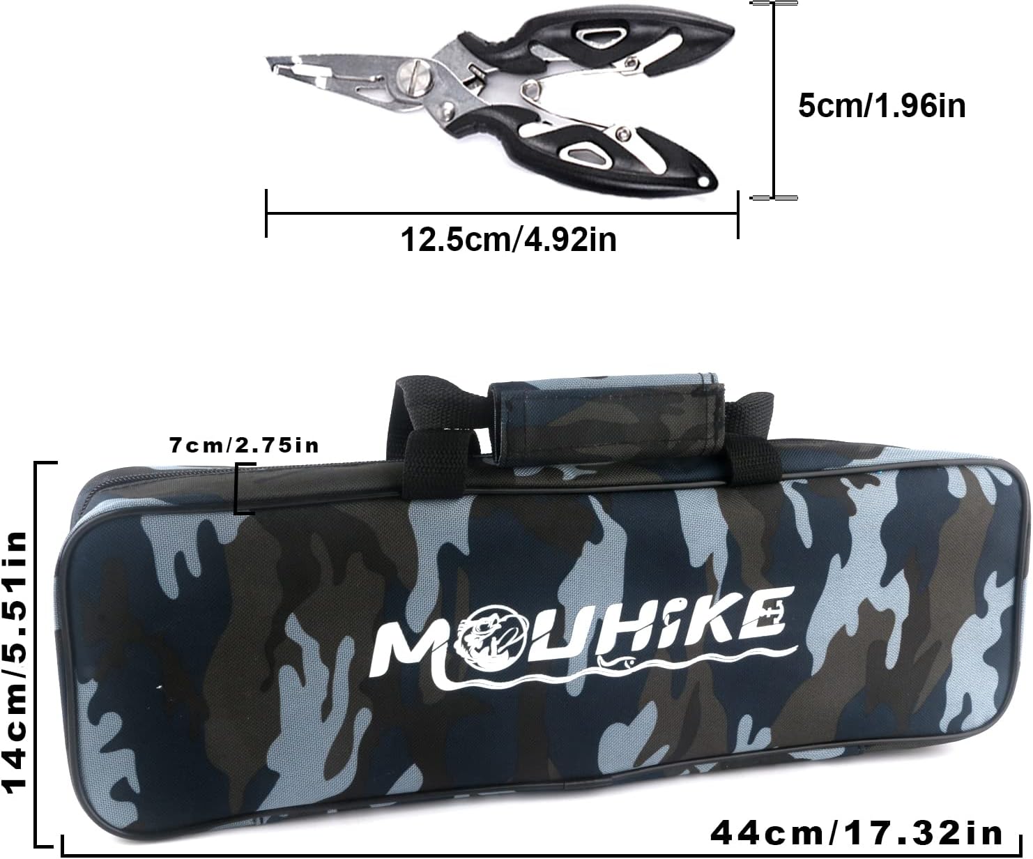 Fishing Rod Reel Full Kit Portable Travel Spinning Pole Reel Lure Carry Bag