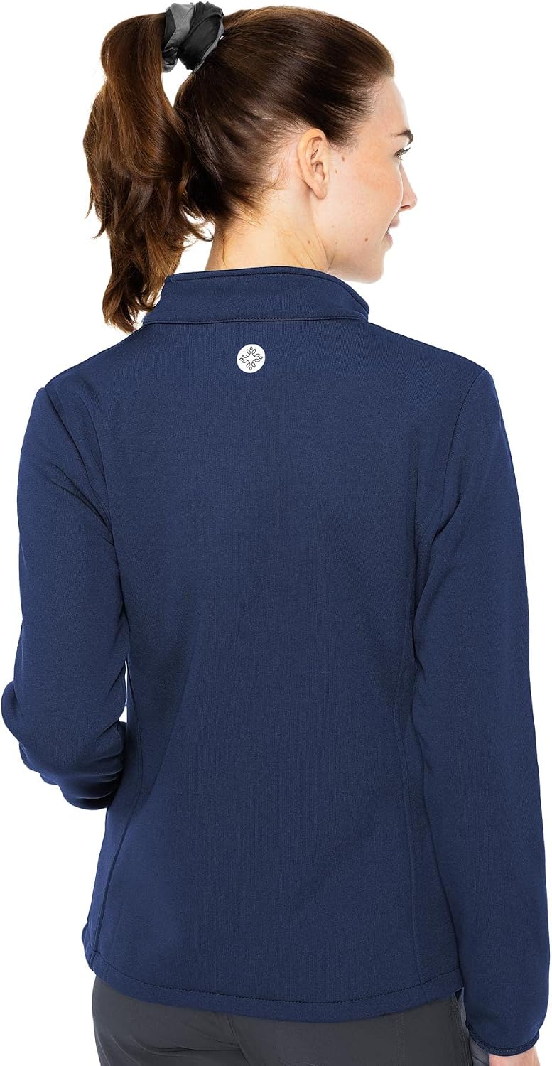 Med Couture Layers Performance Fleece Scrub Jacket for Women