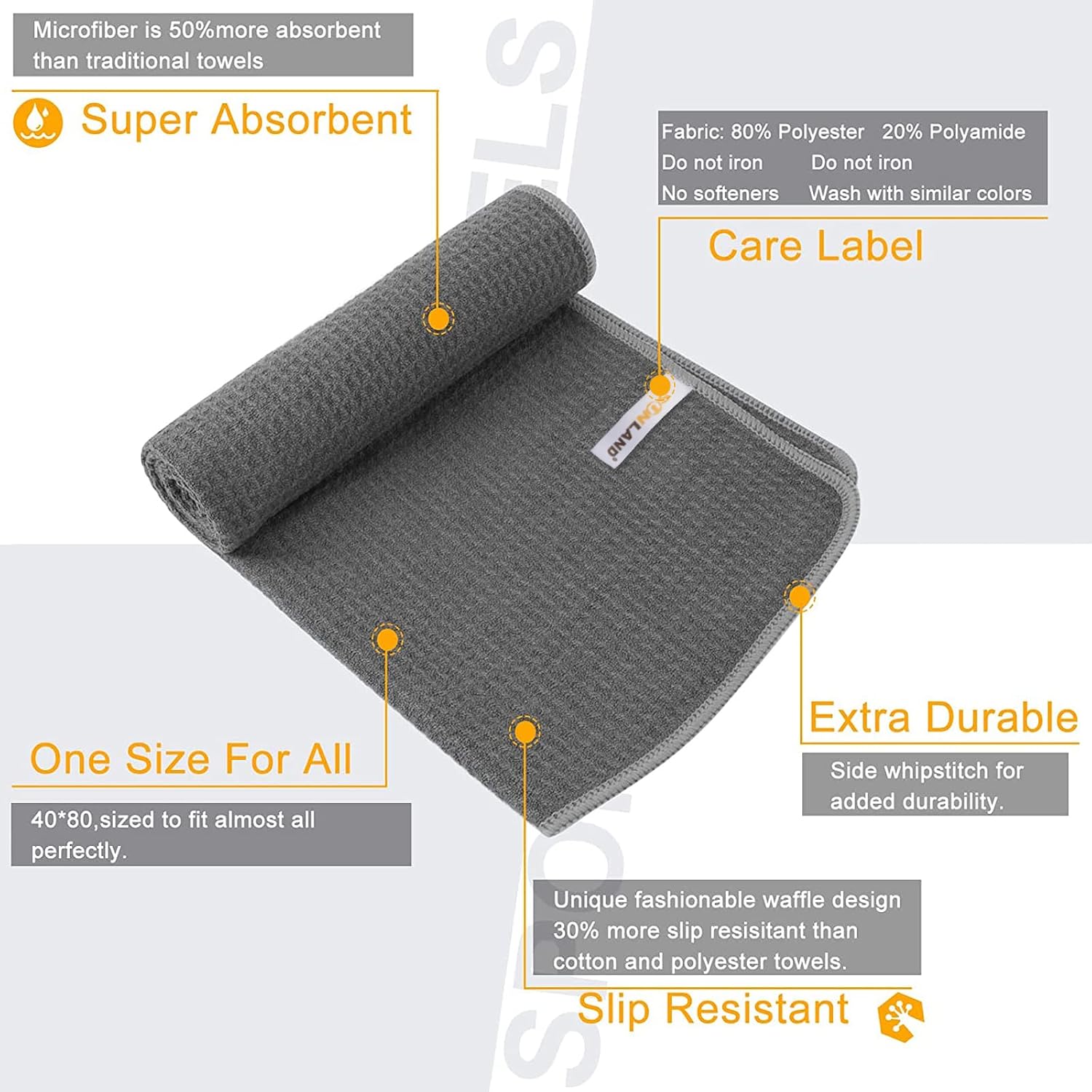 SUNLAND Microfiber Workout Gym Sweat Towels for Men