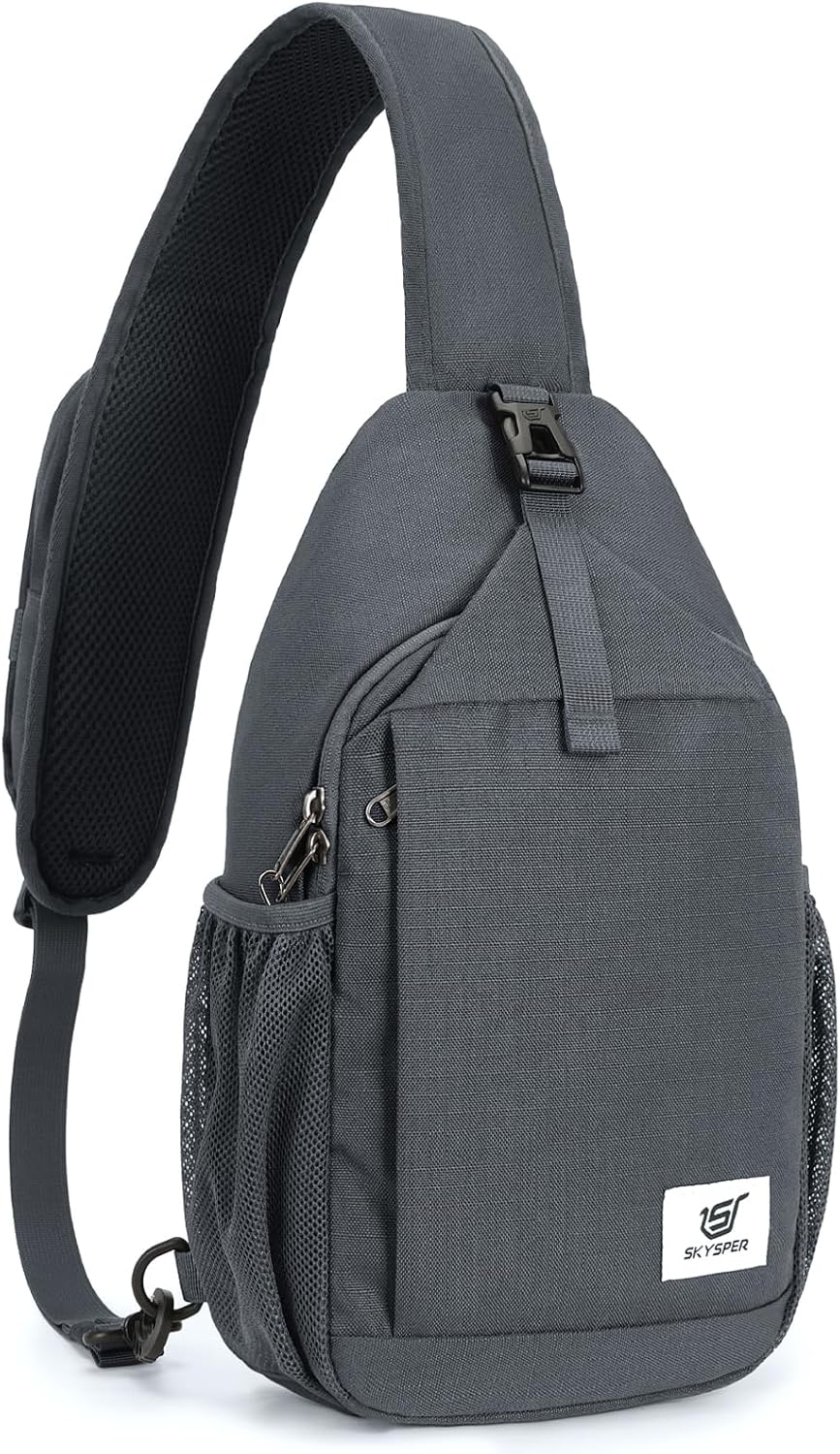SKYSPER Sling Bag RFID Cross Body Bag Recycled Crossbody Backpack Travel Daypack